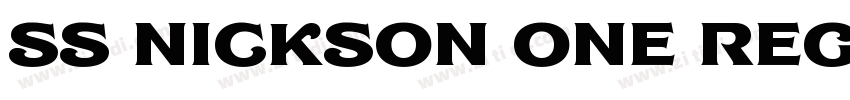 SS Nickson One Regul字体转换 SS Nickson One Regul字体转换